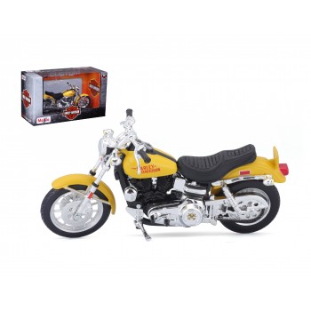 Machetă moto Maisto [1:18] - Harley-Davidson FXS LOW RIDER 1977 - yellow [set DCC-MAI31360-38-12] [GDJ-20-18866]